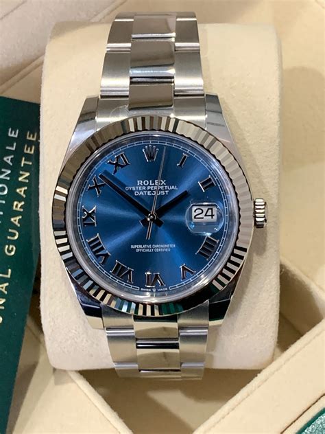 gold rolex blue dial|rolex 41mm datejust blue dial.